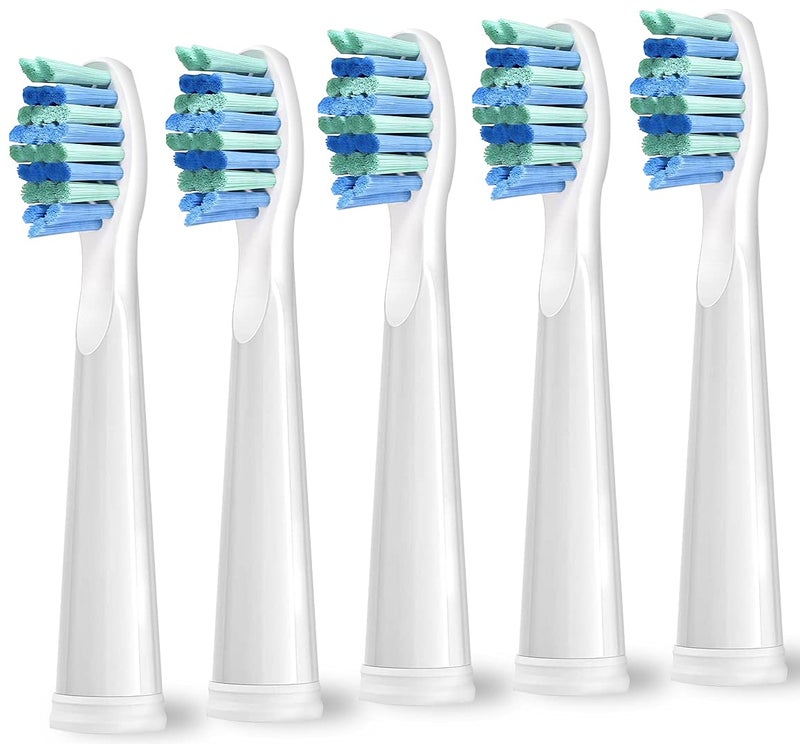 teeteck 5 Pack Electric Toothbrush Replacement Heads Compatible with Fairywillï¼ŒToothbrush Heads Compatible with FW-507/508/551/515/917/959/2011,FW-D1/D3/D7/D8 - Image 1